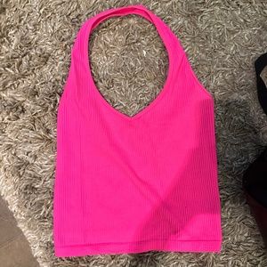Halter Hot Pink Tank Top